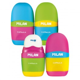 Afilaborra Milán sacapuntas y borrador diseño. Afilaborra Milán sacapuntas y borrador diseño.